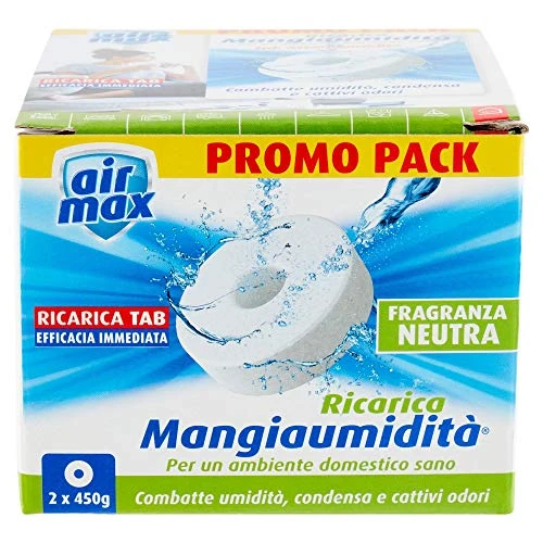 Offerta a tempo: AIRMAX Mangiaumidatà Ricarica Tab Neutra 2 X 450Gr — 20% da 7,90 € a 6,32 €