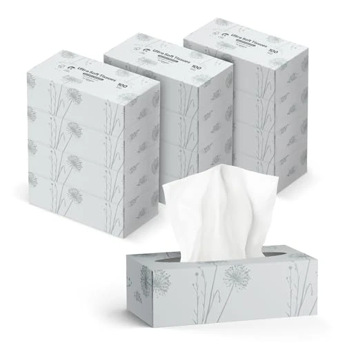 Zeitlich begrenztes Angebot: by Amazon 4-lagige Kosmetiktücher, 1200 Blatt, (12 Packungen à 100 Blatt) von 11.69 € auf 11.69 € (0.00% Rabatt)