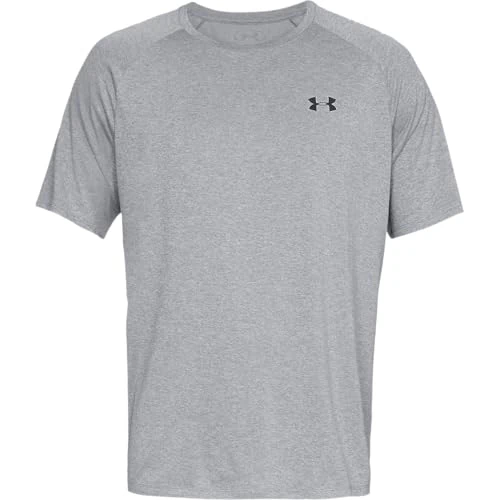 Offerta a tempo: Under Armour UA Tech 2.0 SS Tee, T-Shirt Uomo, Steel Light Heather/Black, XXL - 40% da 30.00 € a 17.95 €