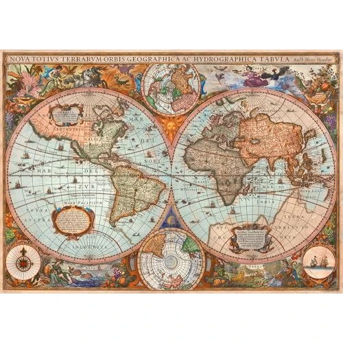 Offerta a tempo: Schmidt Spiele 58328 Mappa del mondo antico, puzzle da 3000 pezzi - 9% da 46.00 € a 41.78 €