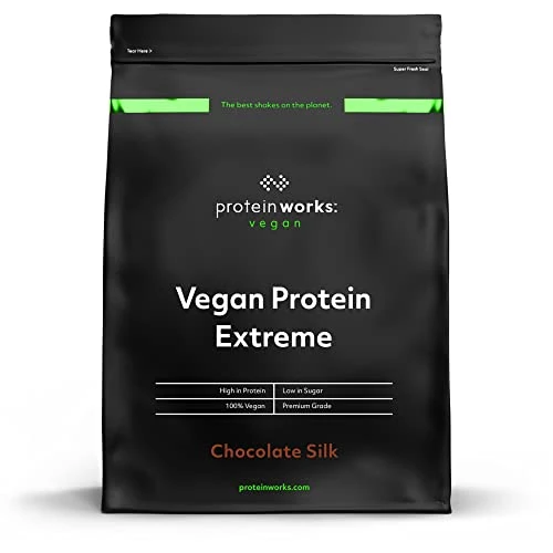 Limited offer: Protein Works - Vegan Protein Extreme, Premium Vegan Protein Powder, Plant-Based Protein Shake, Essential Amino Acids, Vitamins & Minerals, Low Sugar, Chocolate Silk, 14 Servings, 500g from 17.84 EUR to 14.78 EUR (save 17%)