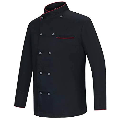 Limitiertes Angebot: MISEMIYA - UNIFORM KOCHJACKEN HERR LANGER ÄRMEL - Ref.842B - Small, Schwarz von 20.99 EUR auf 19.30 EUR (Spare 8%)