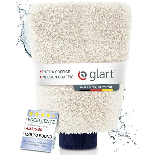 Tijdelijke aanbieding: Glart 44WH premium microvezel washandschoen voor het onderhouden, schuimen, wassen van de auto, gebruiken vóór polijsten, velgenborstel en droogdoek, beter dan microvezeldoeken van 11.50 € naar 11.50 € (0.00% korting)