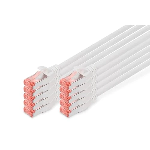Oferta limitada: DIGITUS Cable LAN Cat 6 - 3m - 10 Piezas - Cable de red RJ45 - S/FTP Blindado - Compatible con Cat 6A y Cat 7 - Blanco de 36.90 EUR a 36.90 EUR (ahorro 0%)