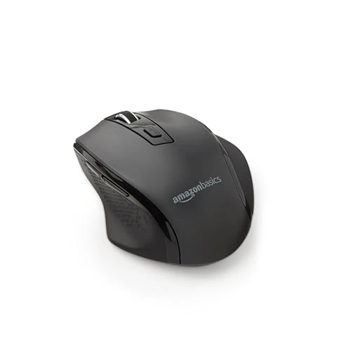Offerta a tempo: Amazon Basics Mouse wireless ergonomico - DPI regolabile - Nero - 8% da 11.99 € a 11.04 €