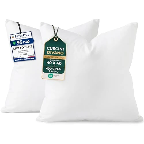 Oferta limitowana: Utopia Bedding Poduszka Wypełnienie 40 x 40 cm (Zestaw 2), Wkładki do Poduszek, Wypełniacz do Poduszek z Włókna Hollowfibre (Biały) z 29.44 zł na 27.96 zł (oszczędź 5%)