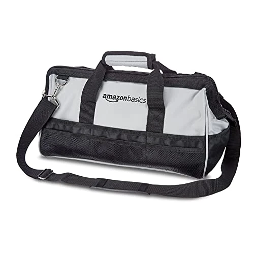 Offerta a tempo: Amazon Basics Borsa portautensili, 40.6 cm, Nero, Grigio - 26% da 19.11 € a 14.07 €
