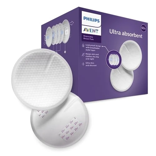Begrenztes Angebot: Philips Avent Einweg-Stilleinlagen, Ultra-Komfort und Sicherheit, 60 Stück, weiß (Modell SCF254/61) von 7.96 EUR auf 5.49 EUR (Rabatt 31%)