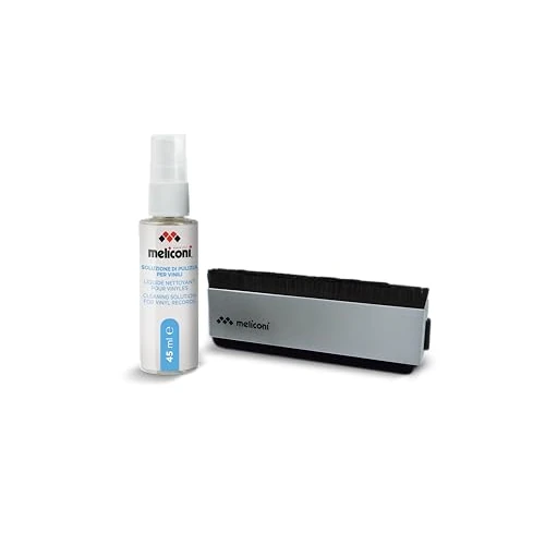 Meliconi Vinyl Kit Di Pulizia Professionale Per Tutti I Tipi Di Dischi, Argento