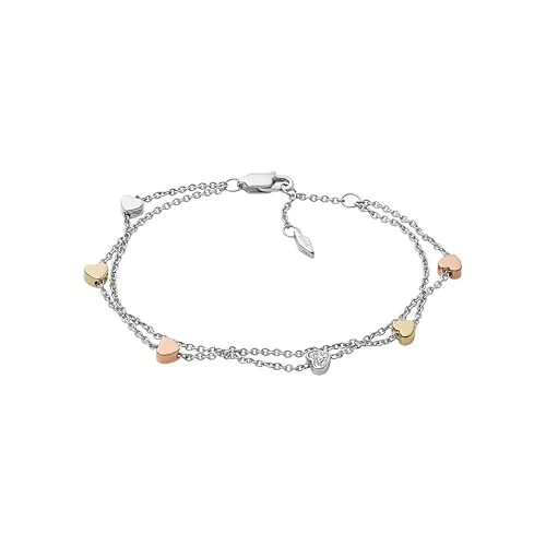 Tijdelijke aanbieding: FOSSIL Armband Voor Vrouwen Vintage Motieven, 19 Cm Tri-Tone Roestvrij Staal Armband, JF02854998 van 65.00 € naar 51.55 € (21% korting)
