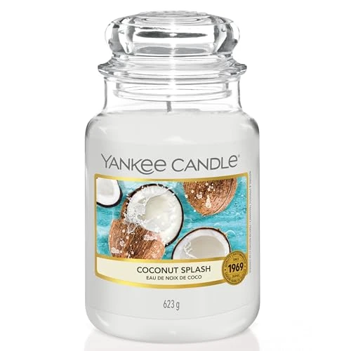 Yankee Candle Coconut Splash Świeca Zapachowa, Szkło, Coconut Splash, do 150 godzin palenia
