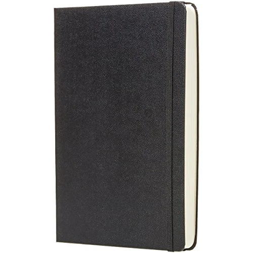 Amazon Basics Agenda y diario, 6 meses, 14 x 21 cm, tapa dura, Negro