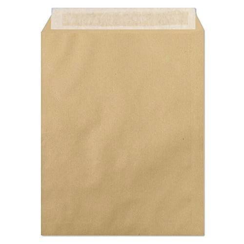 Clairefontaine 5755C - confezione de 50 Buste Kraft Scanalate Marrone 24-260x330 mm - Autoadesive - 90g/m²