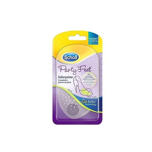 Offerta a tempo: Scholl Party Feet - Solette antiscivolo con tecnologia GelActiv per quasi tutte le scarpe da donna - 1 paio di suole in gel autoadesive - 38% da 12.47 € a 7.70 €