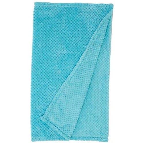 DecoKing Coperta Plaid Pile 70x150 cm per Letto Singolo Calda Accogliente e Spessa in Morbido Velluto Stile Scandinavo Per Letto Divano Sedia Tutte le Stagioni Turchese Henry