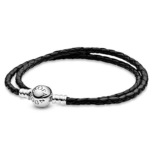 Offerta a tempo: PANDORA Bracciale Moments 590745CBK-D1 donna in pelle e argento - 51% da 69.00 € a 33.80 €