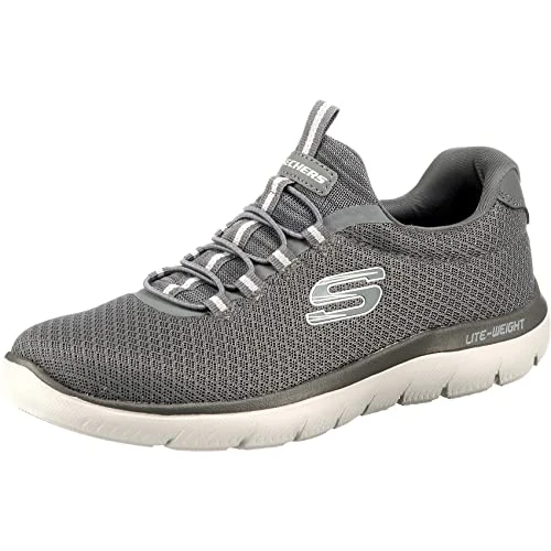 Offre limitée : Skechers 52811 Homme Baskets Enfiler, Gris (Charcoal Mesh/Trim Charcoal), 42 EU de 70.10 EUR à 58.88 EUR (remise 16%)