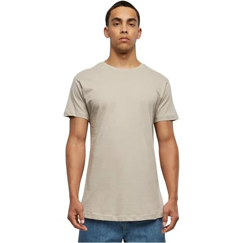 Urban Classics Heren T-shirt Shaped Long Tee effen kleur, lang gesneden mannenshirt, verkrijgbaar in vele verschillende kleuren, maten XS-5XL, cloud, S