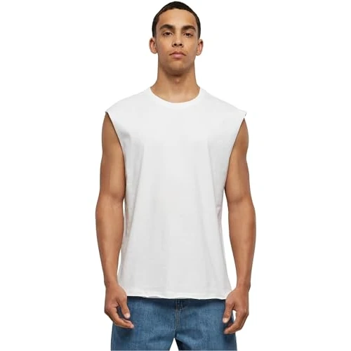 Oferta limitada: Urban Classics Open Edge Sleeveless tee Hombre Camiseta Negro Regular de 9.59 EUR a 9.59 EUR (ahorro 36%)
