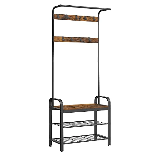Offerta a tempo: VASAGLE Appendiabiti con Scarpiera, Mobile da Ingresso con Panca — 15% da 49,99 € a 42,49 €