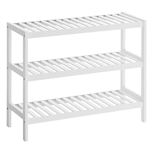 Oferta limitada: SONGMICS Zapatero de Entrada, 3 Niveles, Estante para Zapatos de Madera de Bambú, Delgado, para Salón Pasillo Dormitorio Baño, 26 x 70 x 55 cm, Blanco LBS13W de 24.99 € a 24.99 € (ahorro 0.00%)