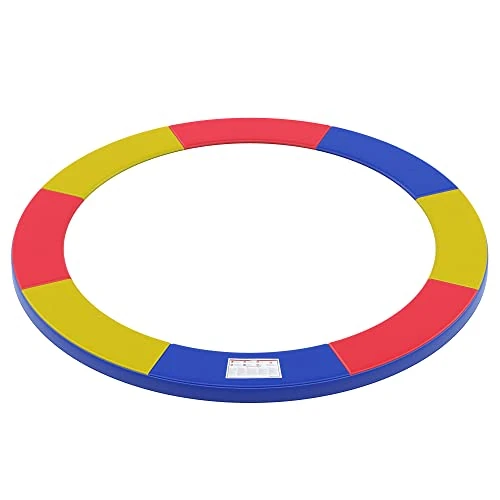 SONGMICS Coussin de Protection de Trampoline, Coussin de Sécurité de Remplacement, Diamètre 305 cm, Largeur 30 cm, Résistant aux Rayons UV, Anti-déchirure, Protection Bordure, Multicolore STP10RY