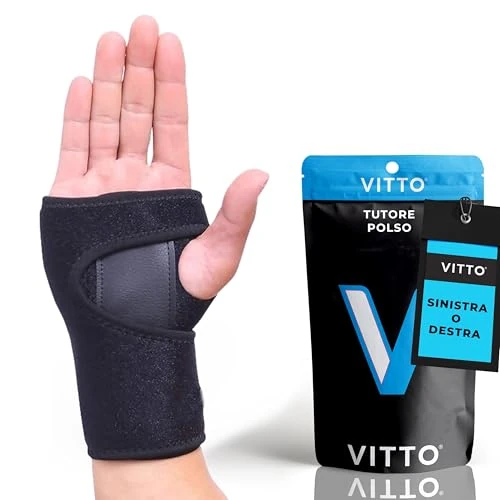 Oferta limitada: VITTO Muñequera con Férula - Muñequera Tunel Carpiano, Negro, M, Derecha de 11.99 € a 11.99 € (ahorro 0.00%)
