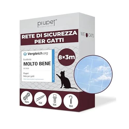 Offre limitée : PiuPet® Filet Chat Balcon Transparent en Nylon – Filet de Protection 8×3m de 29.98 € à 29.98 € (0.00% de remise)