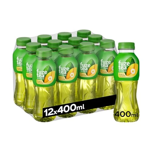 Offerta a tempo: Fuze Tea, Bevanda Rinfrescante Analcolica di Té al Gusto Mango e Camomilla, con Zuccheri ed Edulcorante - 1 Confezione da 12 Bottiglie da 400 ml - 28% da 7.80 € a 5.64 €