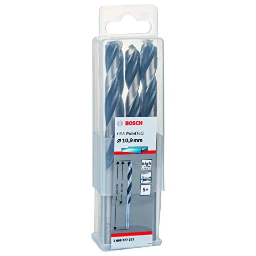 Limited-time offer: Bosch Professional 5-Piece PointTeQ HSS Twist Drill Bit (for Metal, 10.9 x 94 x 142 mm, Drill Driver Accessories) from 14.89 £ to 14.89 £ (save 0.00%)