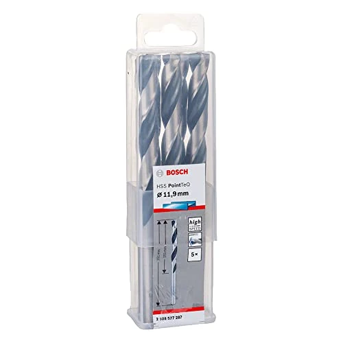 Oferta limitada: Bosch Professional 5 brocas helicoidales HSS PointTeQ, para metal, 11.9 x 101 x 151 mm, accesorio de taladro de 22.15 € a 22.15 € (ahorro 0.00%)