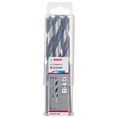 Oferta limitada: Bosch Professional 5 brocas helicoidales HSS PointTeQ, para metal, 12.2 x 101 x 151 mm, accesorio de taladro de 30.37 € a 1.78 € (ahorro 94.14%)