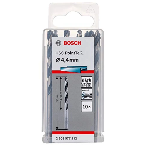 Oferta limitowana: Bosch Professional 10 szt. HSS wiertło spiralne PointTeQ (do metalu, 4,4 x 47 x 80 mm, akcesoria wiertarko-wkrętarki) z 37.19 zł na 37.19 zł (oszczędź 0.00%)