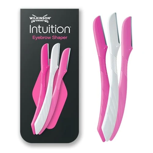 Wilkinson Sword Eyebrow Shaper - Confezione Da Rasoi Per Epilazione Sopracciglia E Viso Donna - 20 G, Rosa, 3 Unità