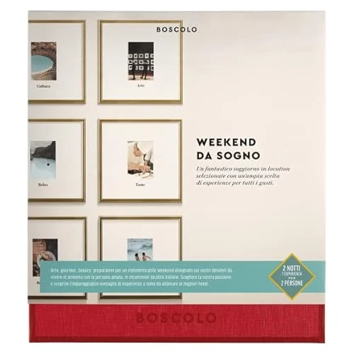 Offerta a tempo: Boscolo Gift Weekend da Sogno |Cofanetto Viaggio Coppia 2 Notti Hotel 4★ + Esperienza Inclusa per 2 Persone| Idea Regalo Anniversario | 70+ proposte selezionate Italia/Europa | Valido 12 Mesi - 0.00% da 399.00 € a 399.00 €