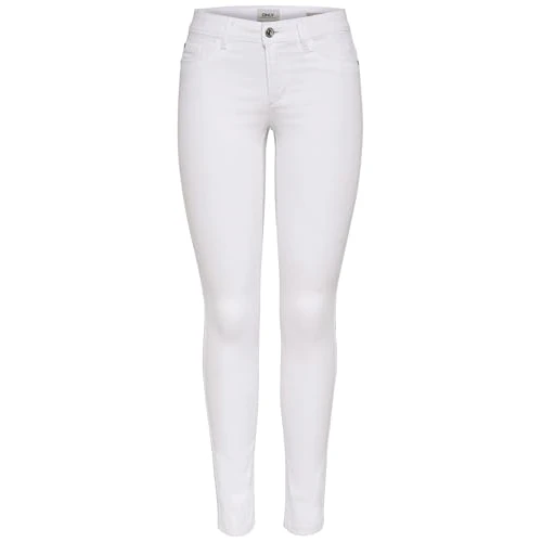 ONLY Women's Onlultimate King Reg Jeans Cry1703 Noos Skinny Jeans, White, S / 34L