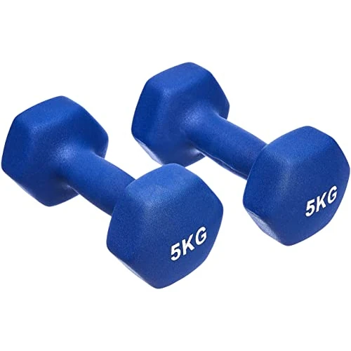 Limited-time offer: Amazon Basics Neoprene Dumbbell Pair, 10kgs (5 kg x 2 count), Blue from 19.54 £ to 19.54 £ (save 0.00%)