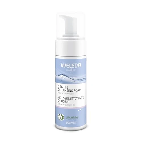 WELEDA Bio Zarter Reinigungsschaum, Naturkosmetik Gesichtsreinigung zur porentiefen Reinigung für normale und Mischhaut, Pflegeschaum gegen unreine Haut im Gesicht (1 x 150 ml)