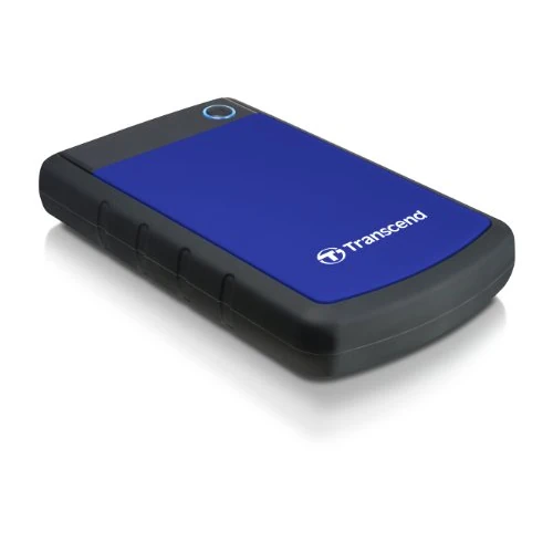 Offerta a tempo: Transcend Disco rigido portatile robusto da 4 TB - resistente agli urti USB 3.1 Gen 1 StoreJet blu navy - TS4TSJ25H3B - 3% da 178.99 € a 173.61 €