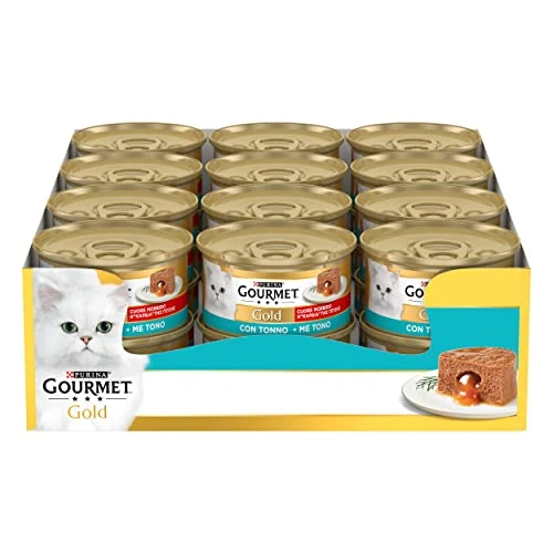 Purina Gourmet Gold Herz weich feucht Katze mit Thunfisch - 24 Dosen à 85 g (24 x 85 g)