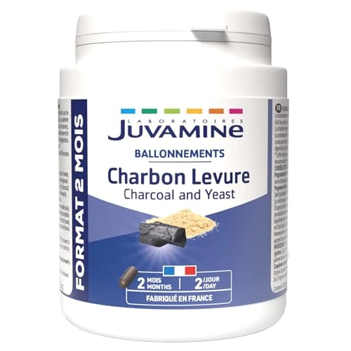 Offerta a tempo: JUVAMINE Carbone, Lievito di Birra, Digestione, gas, gonfiore, 2 mesi - 57% da 11.45 € a 4.88 €