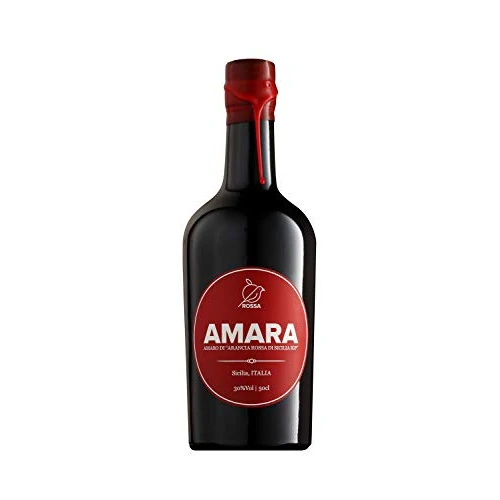 Offerta a tempo: Rossa Amara Amaro - Liquore a Base Di Arancia Rossa di Sicilia - 500 ml - 29% da 23.88 € a 16.90 €
