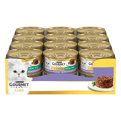 Offerta a tempo: GOURMET Gold Cibo Umido per Gatti Adulti Tortino con Agnello e Fagiolini 24 Lattine da 85g - 59% da 19.01 € a 7.87 €