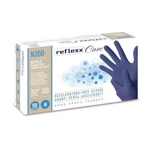 REFLEXX N350/M Guantes Desechables de Nitrilo sin Aceleradores