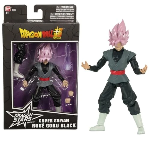 Offerta a tempo: Dragon Ball Super Bandai Action Figure Dragon Stars Super Saiyan Rosé Goku Black 17 cm - Personaggio articolato con accessori - Licenza ufficiale Dragon Ball - Giocattolo dai 4 anni in su - 35866 - 20% da 24.99 € a 19.99 €