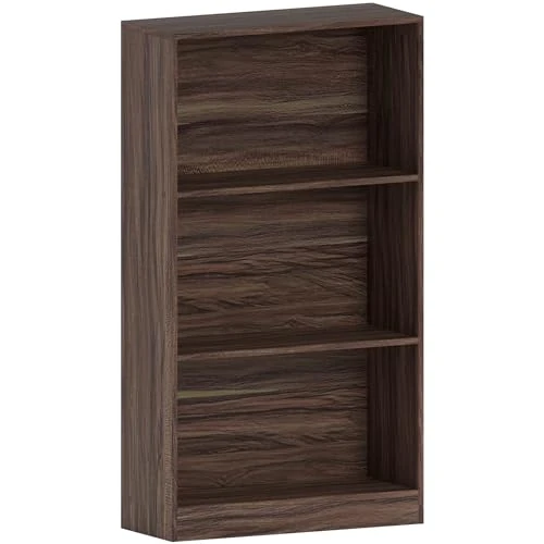 Limited-time offer: Vida Designs Cambridge 3 Tier Medium Bookcase, Walnut Wooden Shelving Display Storage Unit Office Living Room Furniture from 35.99 GBP to 29.99 GBP (save 17%)
