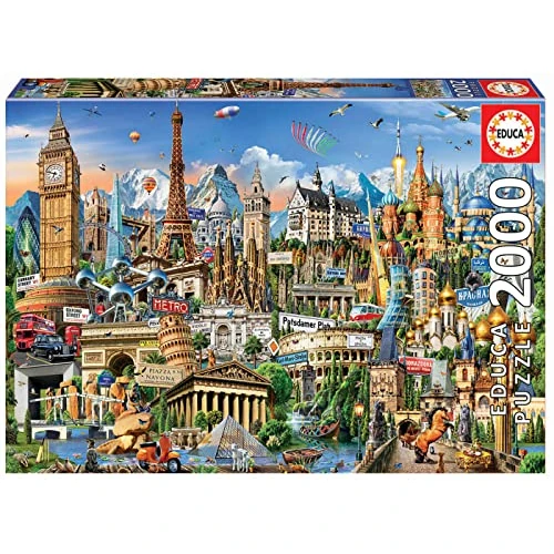 Offerta a tempo: Educa - Puzzle da 2000 pezzi per adulti | Simboli dell'Europa | Misura approssimativa assemblato: 96 x 68 cm | Da 14 anni (17697) - 46% da 23.49 € a 12.59 €