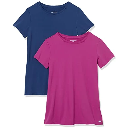 Begrenztes Angebot: Amazon Essentials Damen Active Quick Dry Tech Stretch Kurzarm-T-Shirt mit Rundhalsausschnitt (in Übergröße erhältlich), Multi-Packs von 21.23 EUR auf 15.50 EUR (Rabatt 27%)