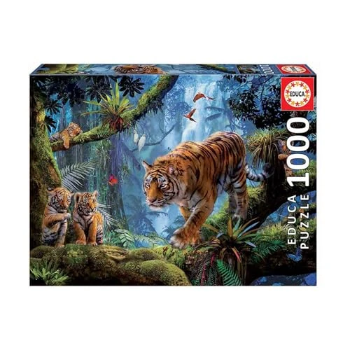 Offre limitée : Educa - Puzzle 1000 Pieces | Tigres sur l'arbre | Dès 14 Ans (17662) de 15.10 € à 15.10 € (0.00% de remise)