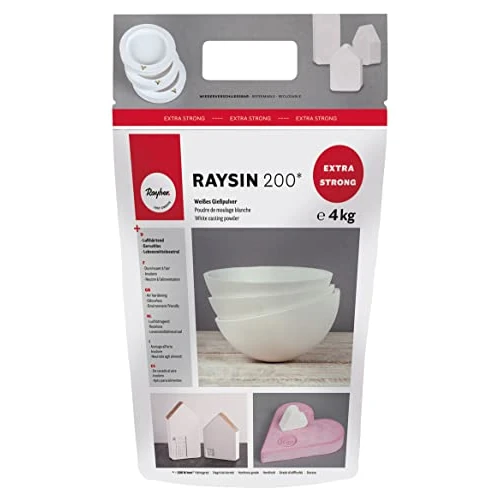 Offre limitée : Rayher 34410102 Poudre à mouler Raysin 200, blanc, pour objets de grande taille, 1 sachet, 4 Kg, neutre alimentaire, inodore, durcissage à l’air, art créatif de moulage, de usage intérieur de 24.95 € à 24.95 € (0.00% de remise)